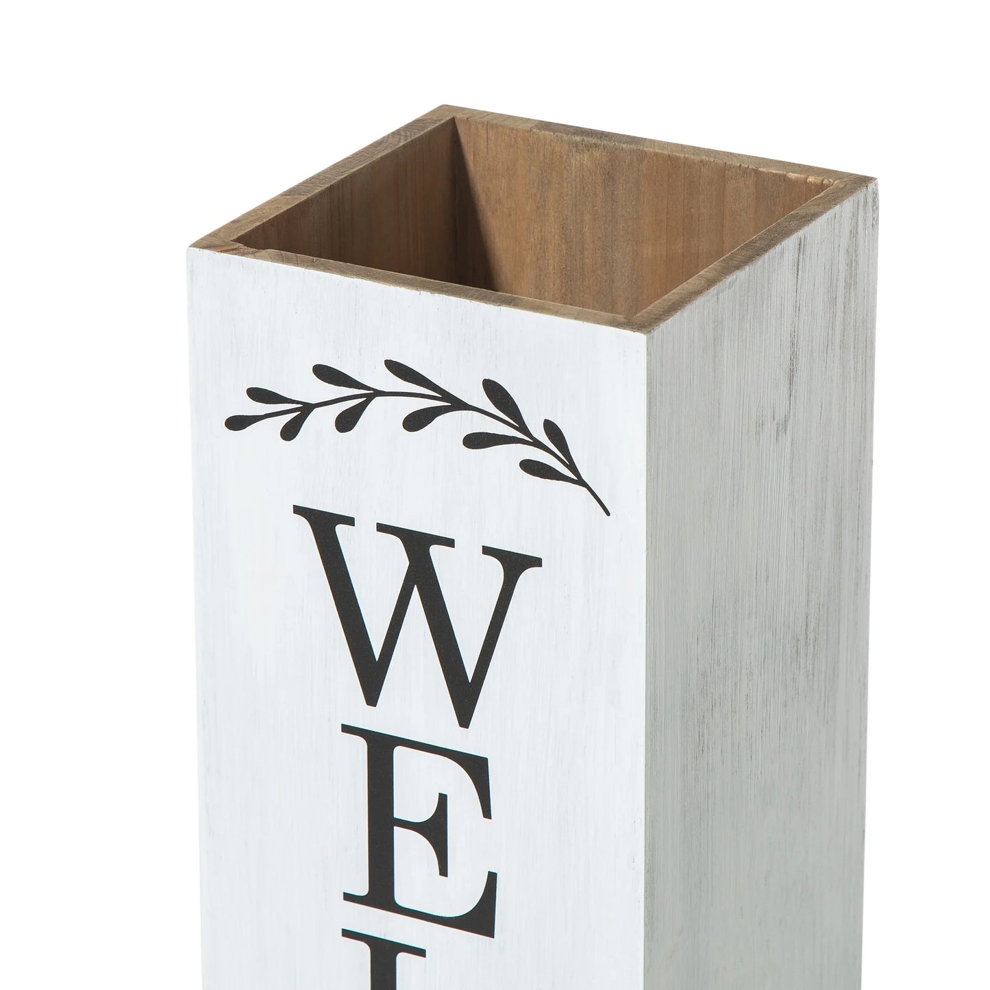 Glitzhome 30"H Rustic Welcome & Home or Welcome & Porch Double Sided Wooden Planter Sign Front Door Decor(2025 Quality-upgraded)