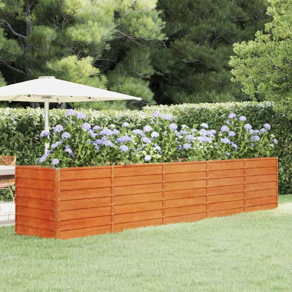 vidaXL Garden Raised Bed Outdoor Patio Backyard Planter Rusty Corten Steel