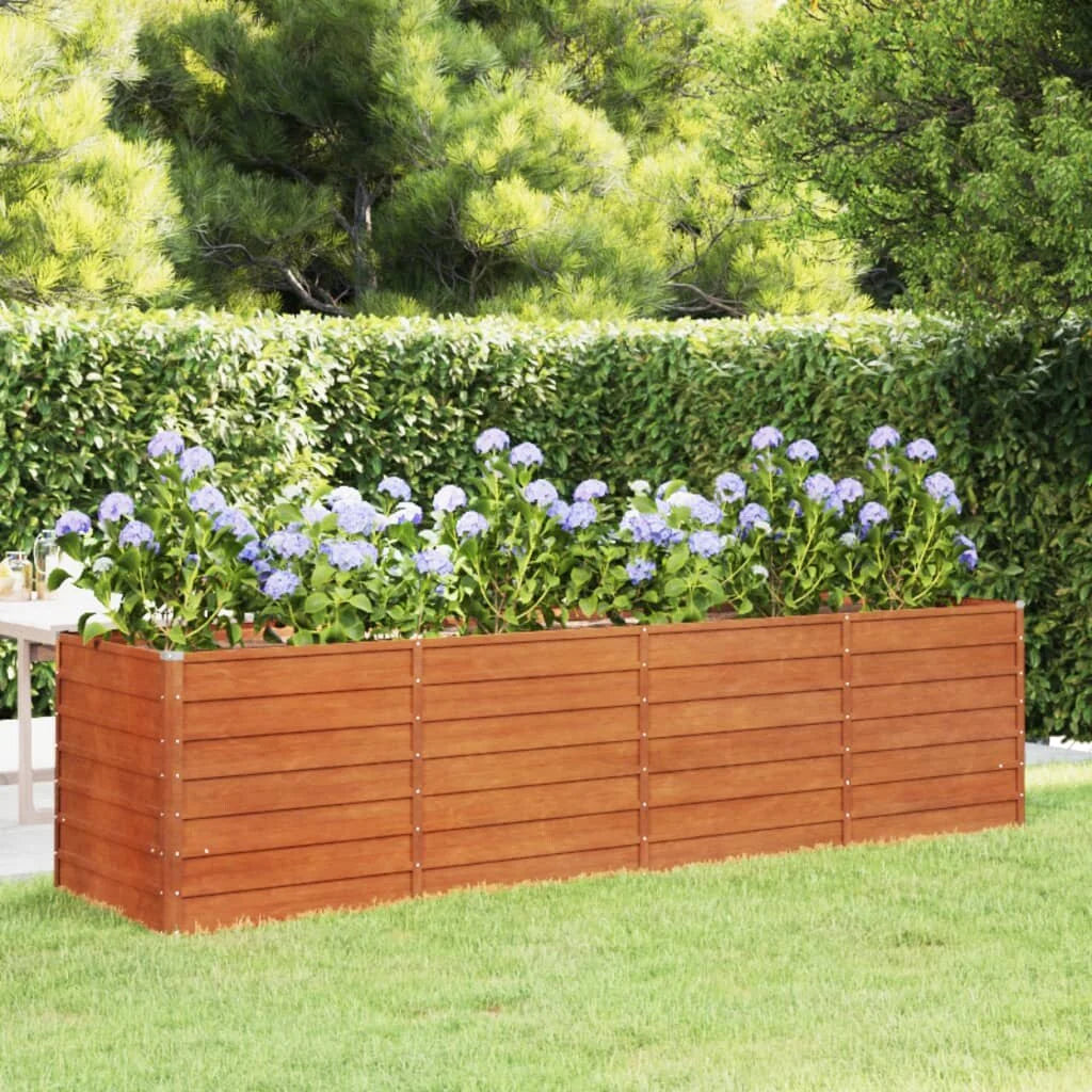 vidaXL Garden Raised Bed Outdoor Patio Backyard Planter Rusty Corten Steel