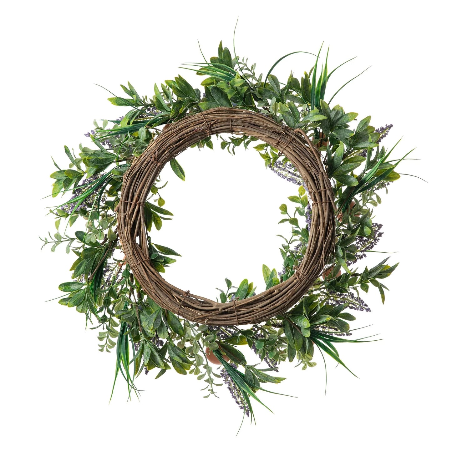 Glitzhome 22"D Artificial Easter Spring Eggs Berries Wreath for Front Door Wall Decor