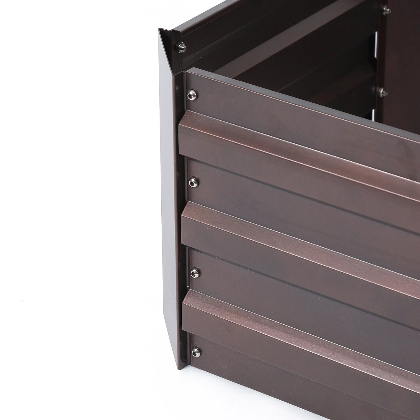 Brown Metal Rectangular Garden Bed Planter - 32" W x 20.2" D x 11.8" H