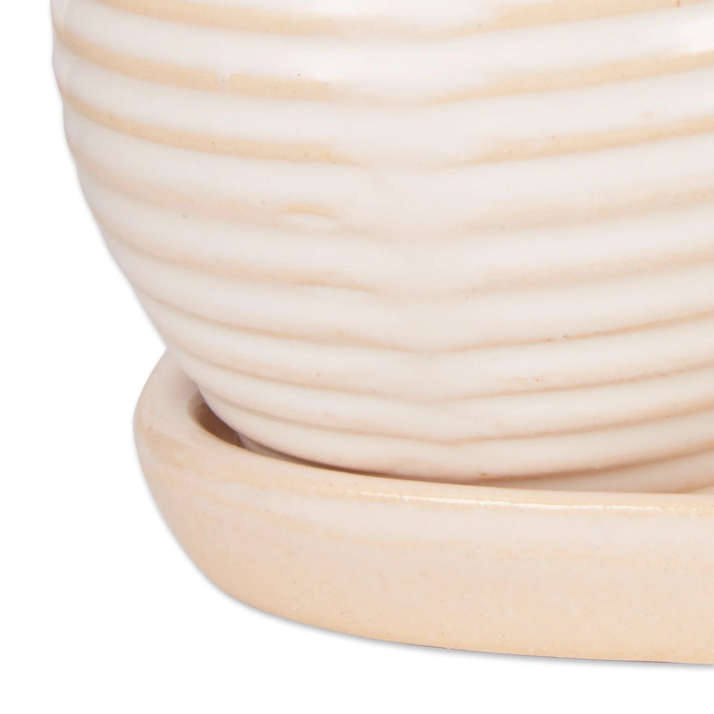 White Square Ceramic Small Planter (Set of 3)