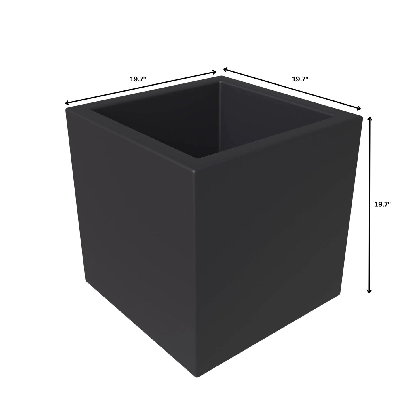 Fern Modern Square Fiberstone and MGO Clay Planter with Drainage for Indoor & Outdoor Home Office Patio Yard Decor