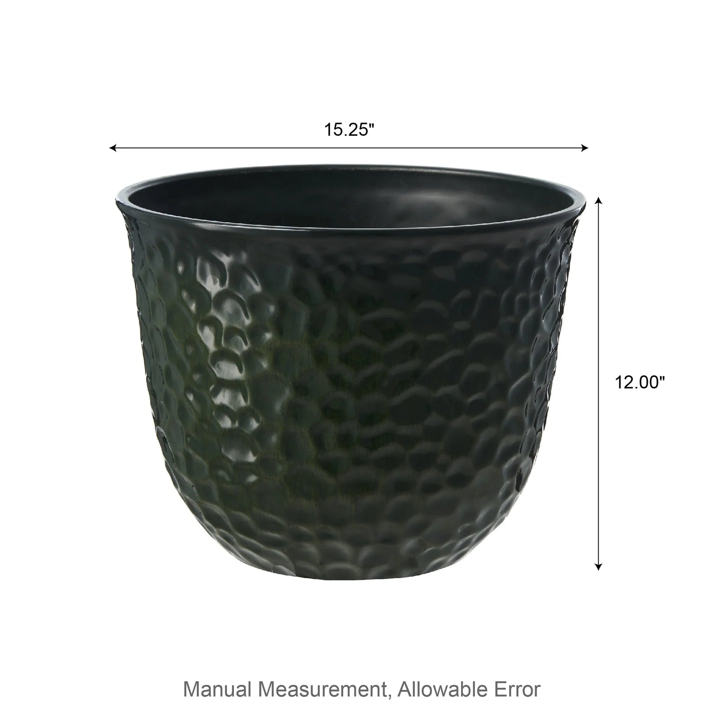 Glitzhome 19.75" H Eco-Friendly Oversized Faux Ceramic Diamond Textured Tall Planter Porch Flowerpot (Set of 2)