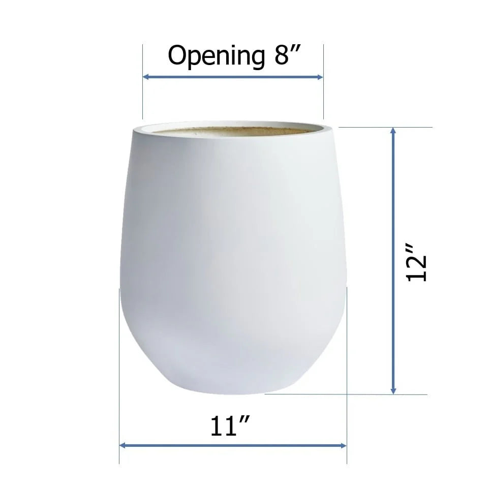 DreamPatio La Mirada 1-piece Fiberstone Tapered Planter for Indoor/Outdoor