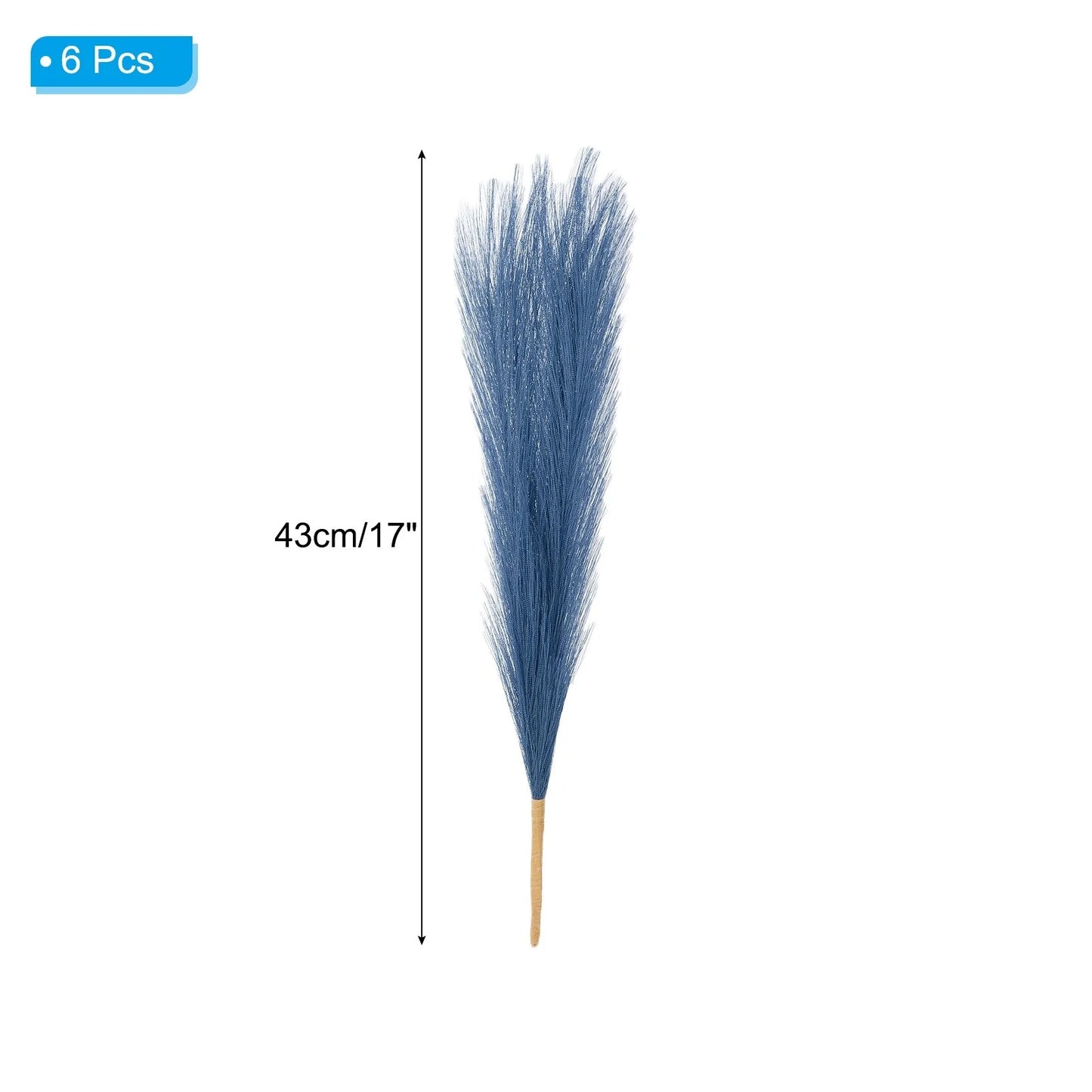 6 Pcs 17 Inch Faux Pampas Grass Artificial Boho Decor