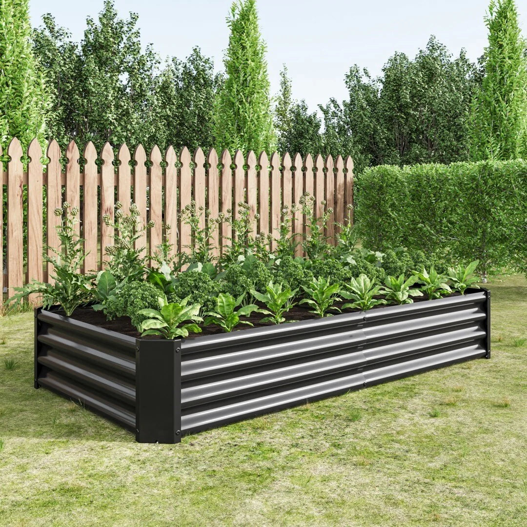 Raised Garden Bed Outdoor Metal Raised Rectangle Planter Beds for Plants Vegetables and Flowers