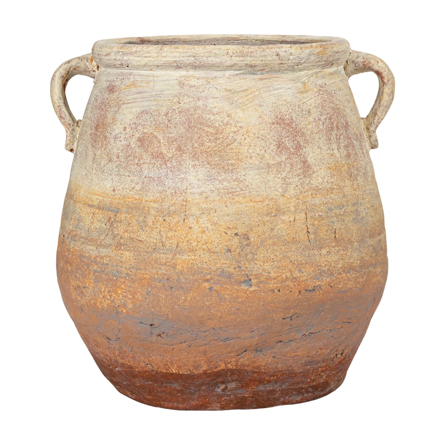 Whitewashed Terra-cotta Urn