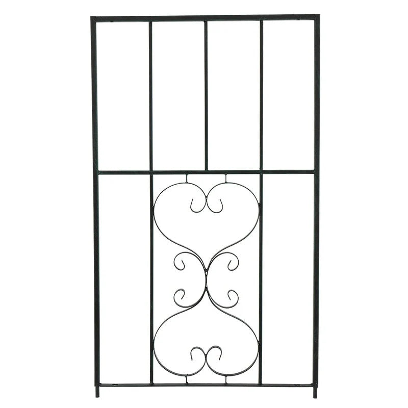 87" Arc Roof Wrought Iron Arch Plant Climbing Frame - Dark Green