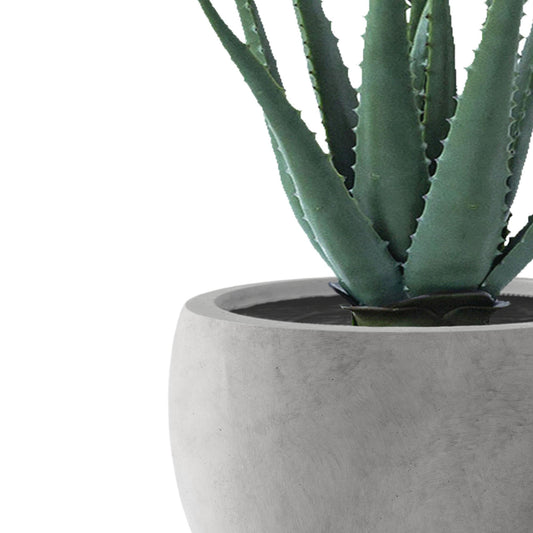 Kante 20", 16" & 12" W Lightweight Round Concrete Planters (Set of 3), Seamless w/ Drainage Hole for Indoor/Outdoor Use