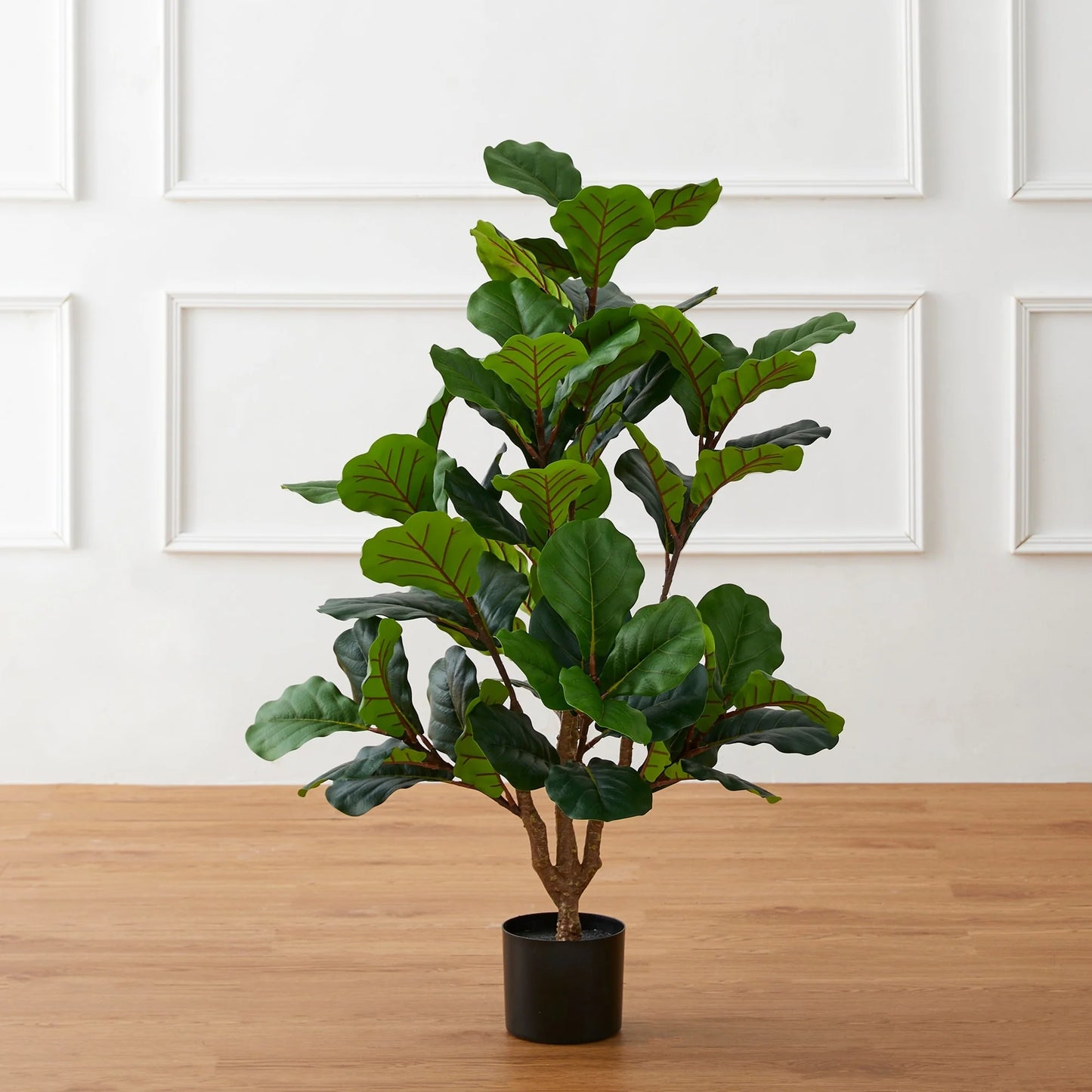 Glitzhome 3.5ft/5ft.Potted Real Touch Fiddle Leaf Fig Faux Tree
