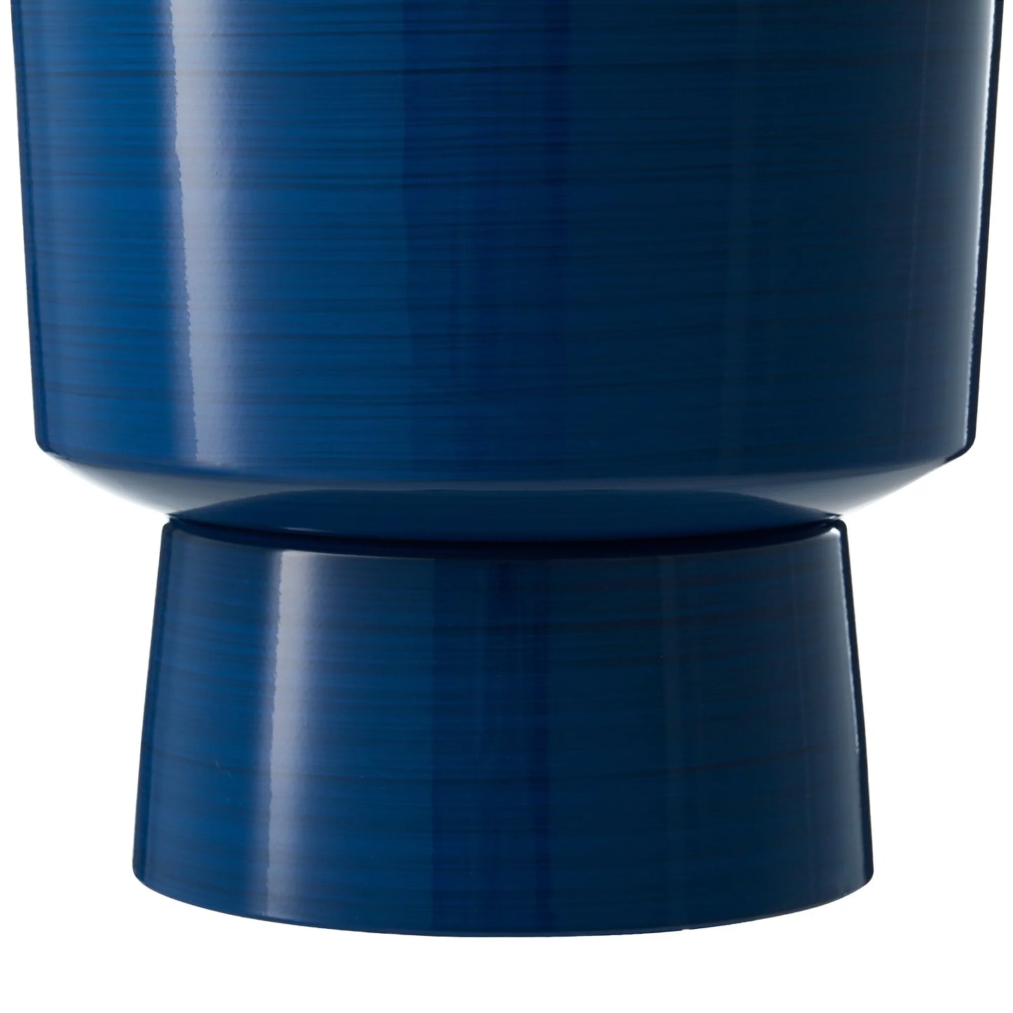 Glitzhome 16.75"H Set of 2 Cobalt Blue Faux Ceramic Urn Plastic Planter with Screw in Base