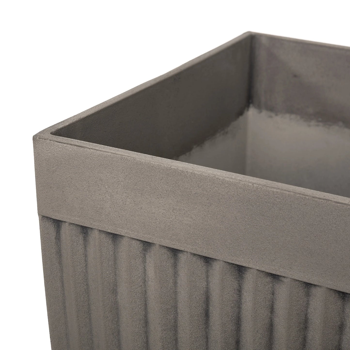 Glitzhome Oversized Eco-Friendly PE Tall Planter Porch Flowerpot (Set of 2)