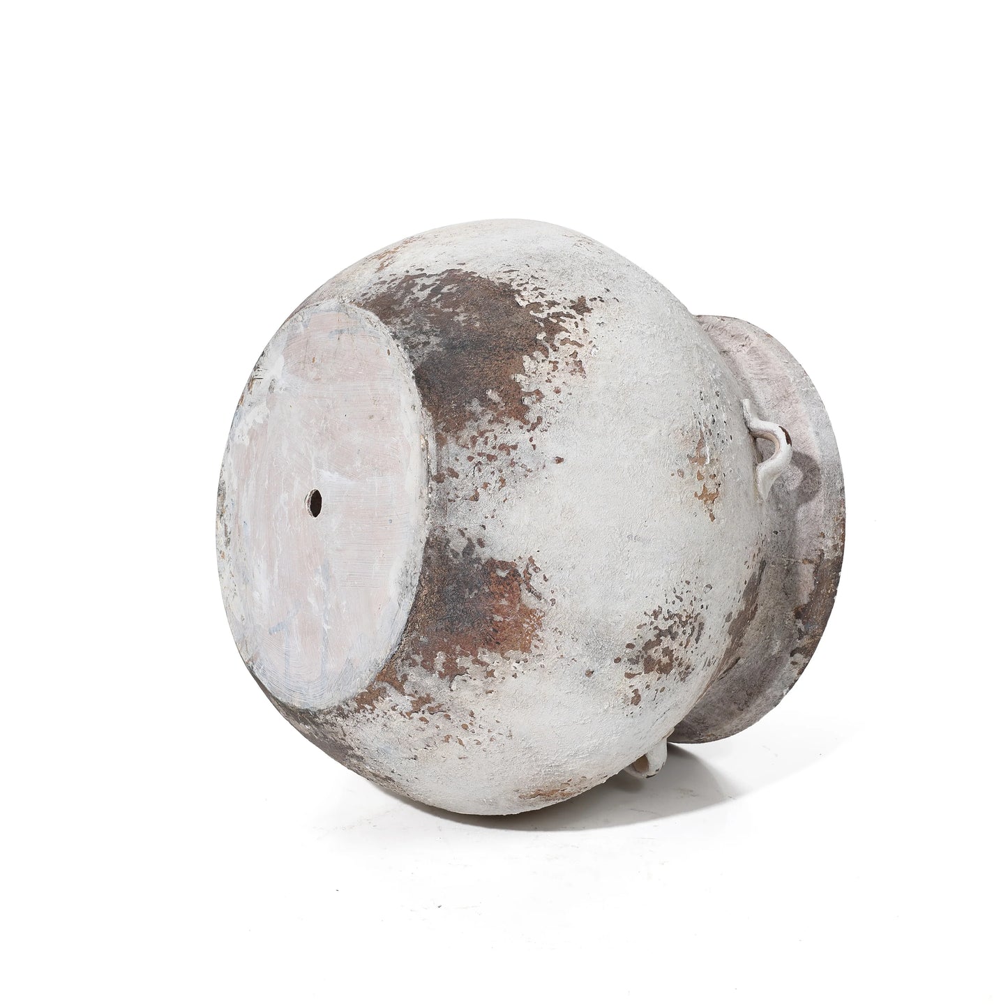 Off White Rustic Cauldron MgO Planter Pot - 14.96" H x 11.81" Diameter