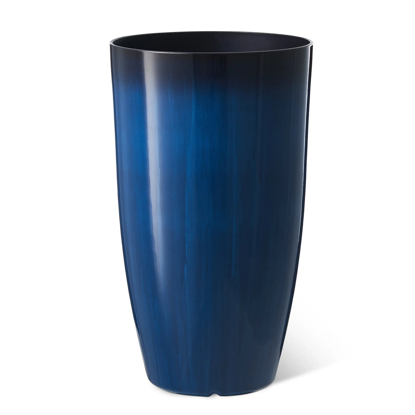 Glitzhome 23.5"H Set of 2 Oversized Gradient Blue/Green Tall Plastic Planter