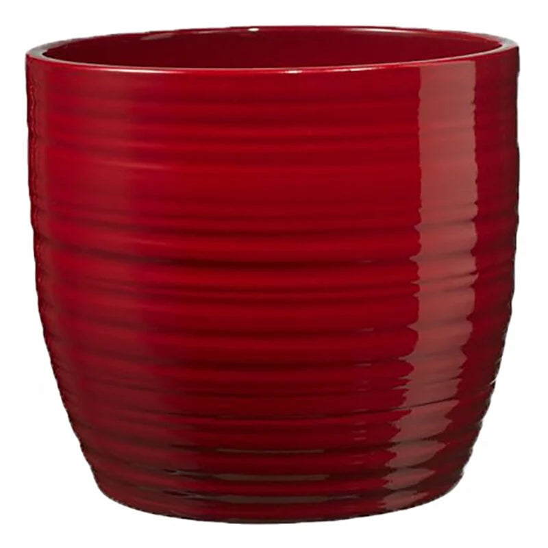 6.3" Ceramic Bergamo Indoor Plant Pots - White or Red