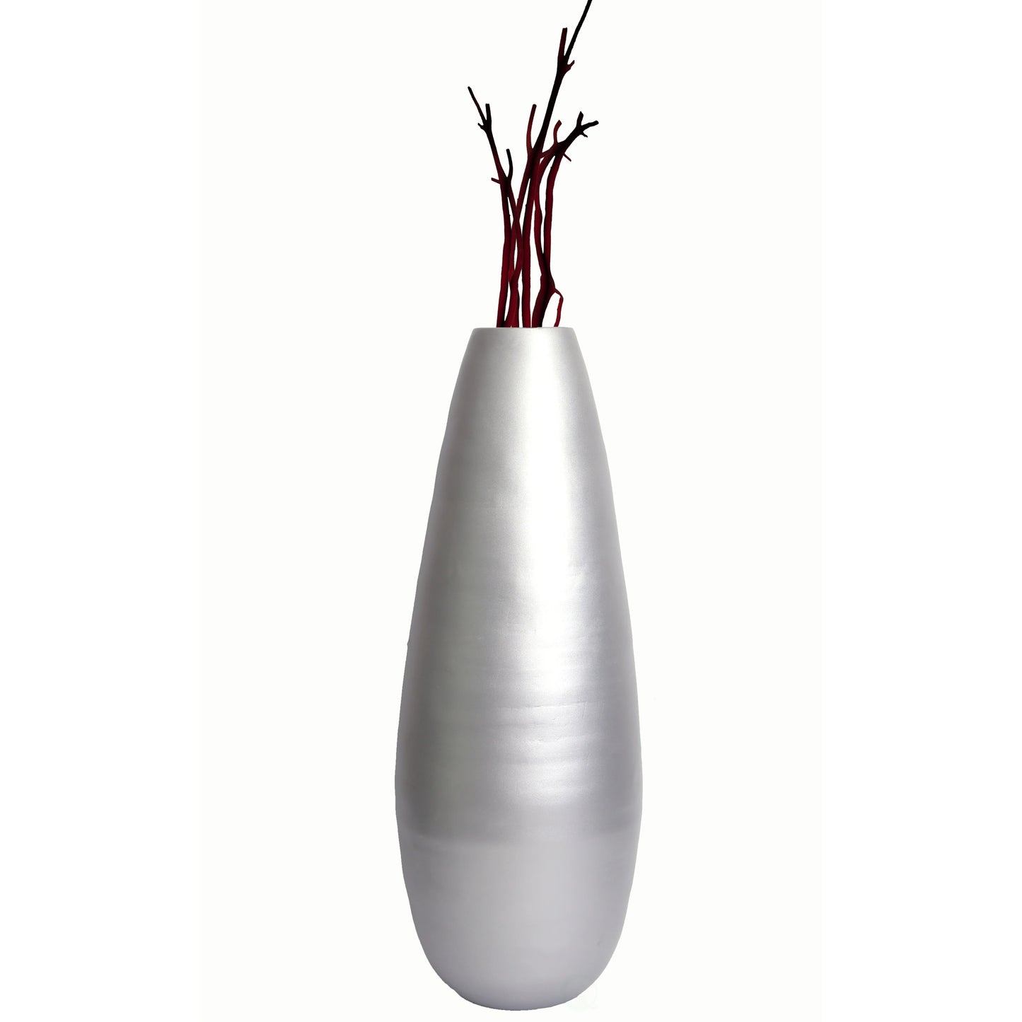 31.5" Spun Bamboo Tall Floor Vase - Sleek Matte Finish, Elegant Home Decoration, Modern Accent Piece, Living Room Decor