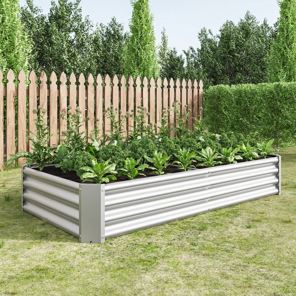 Raised Garden Bed Outdoor Metal Raised Rectangle Planter Beds for Plants Vegetables and Flowers