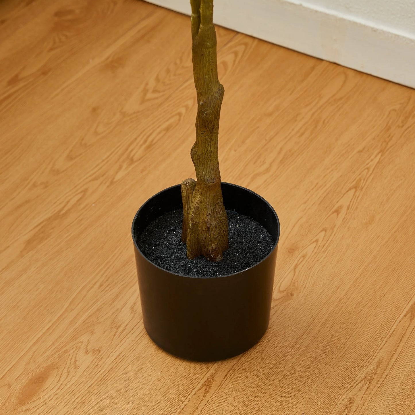 Glitzhome Real Touch Olive Artificial Tree With Black Pot