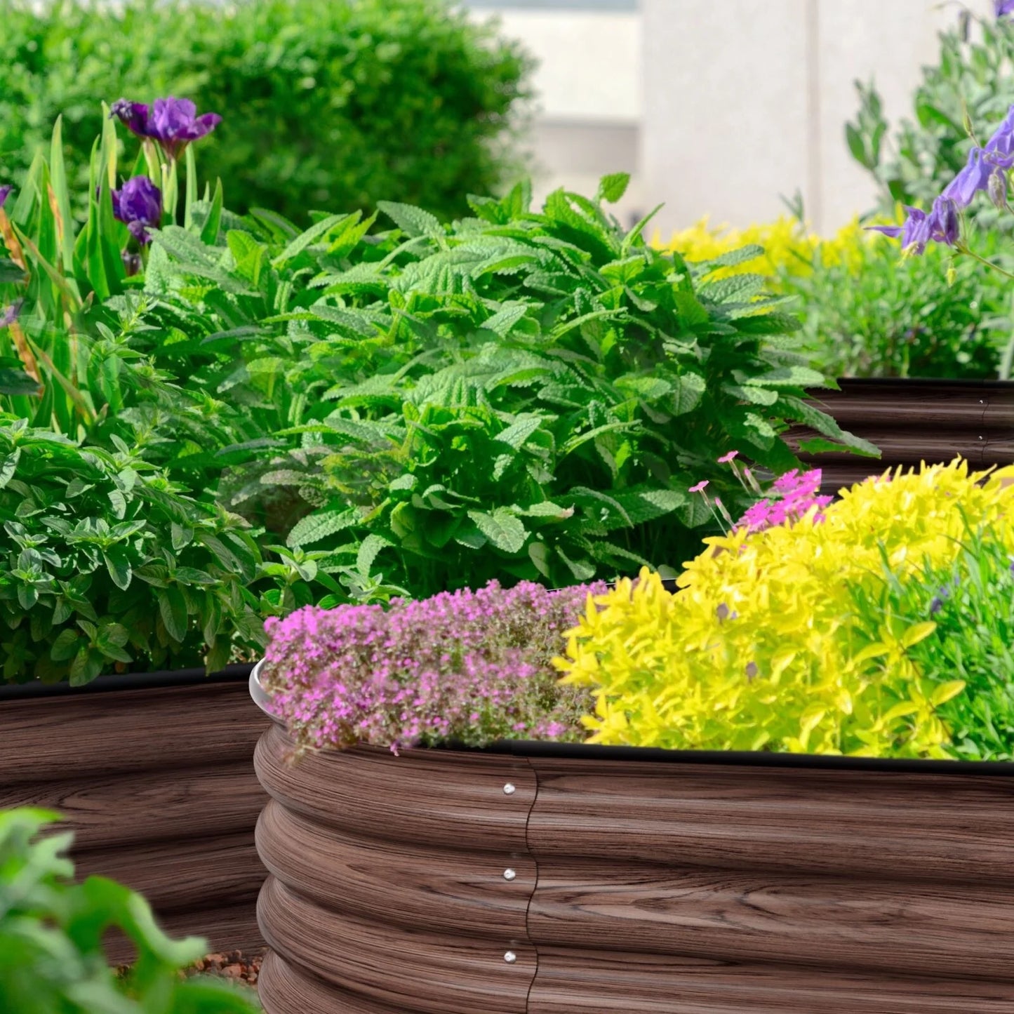 VEIKOUS 8 ft. x 2 ft. x 1 ft. Metal Galvanized Raised Garden Bed 9-in-1 Planter Box for Outdoor Gardening