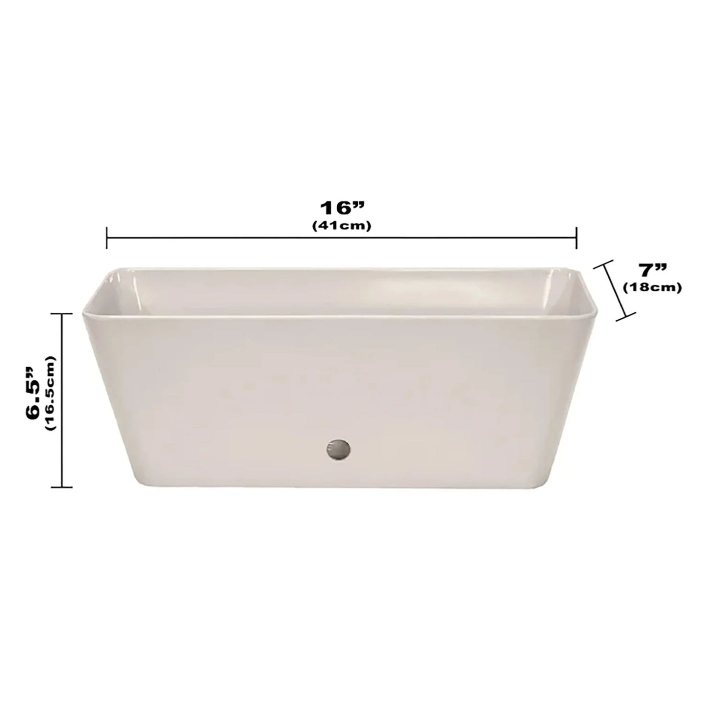 16" Rectangular Indoor/Outdoor Self-Watering Bamboo Planters