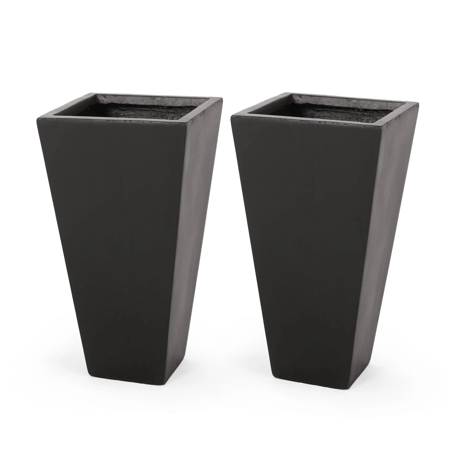 Ella Outdoor Cast Stone Outdoor Planters by Christopher Knight Home