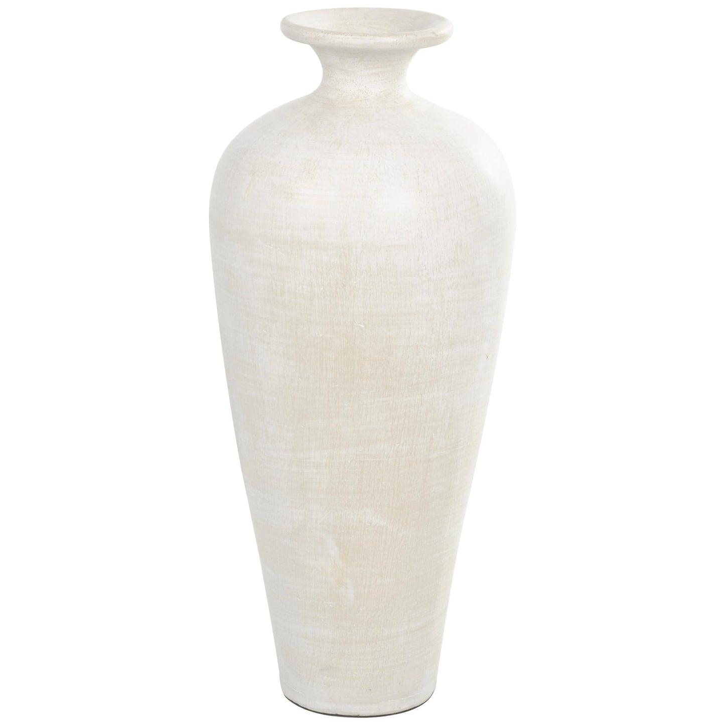 Ceramic Tall Amphora Floor Decorative Vase - White - Roche River Decor