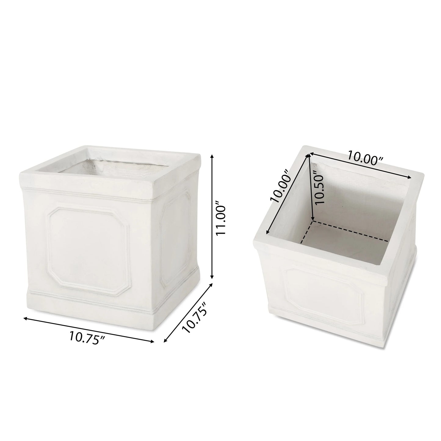 Burgos Outdoor Cast Stone Outdoor Planter by Christopher Knight Home