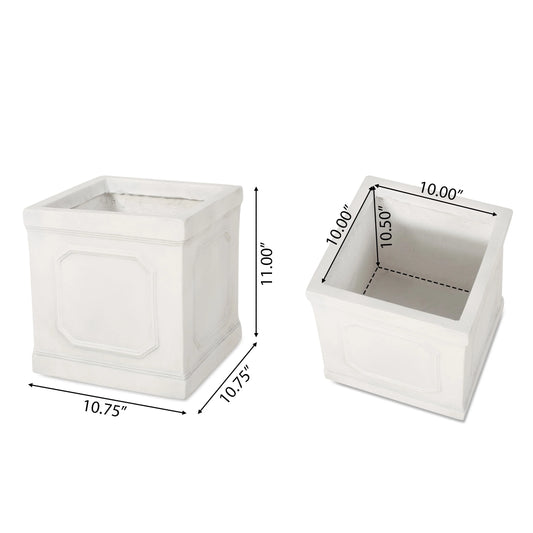 Burgos Outdoor Cast Stone Outdoor Planter by Christopher Knight Home