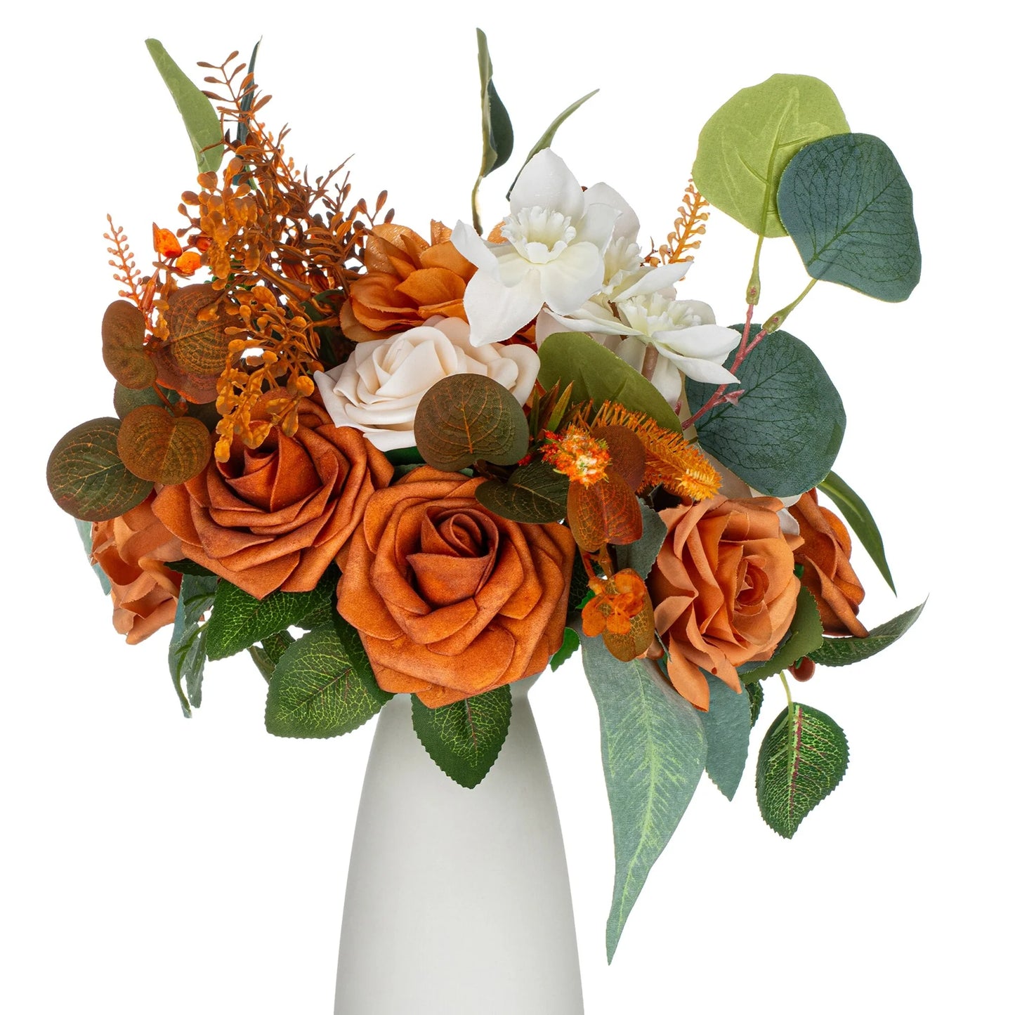 11 Inch Wedding Bouquet, Boho Bridesmaid Bouquet, Real Touch Bridal Bouquet, Floral Arrangement for Wedding