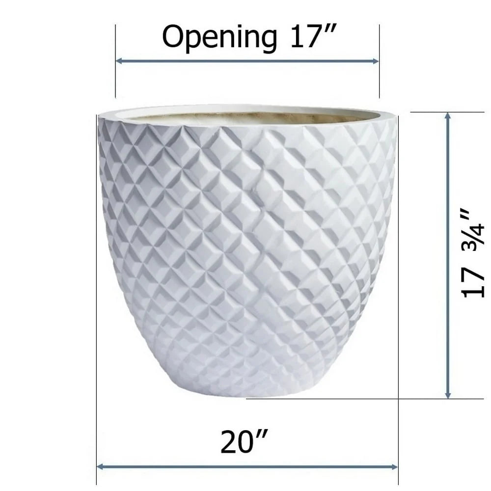 DreamPatio Irvine 1-Piece Fiberstone Pineapple Planter for Indoor/Outdoor