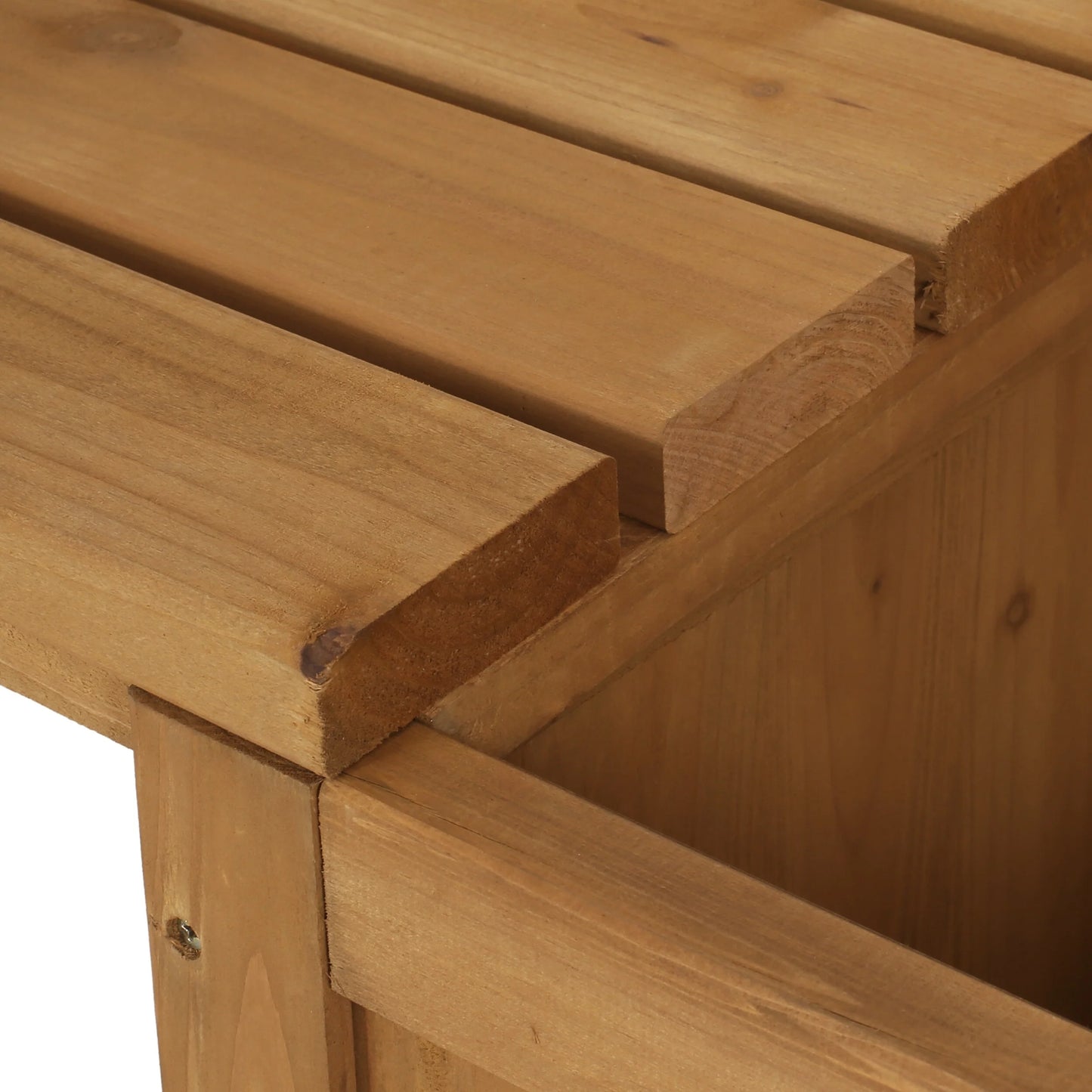 Elina Outdoor Fir Wood Outdoor Planter Bench by Christopher Knight Home