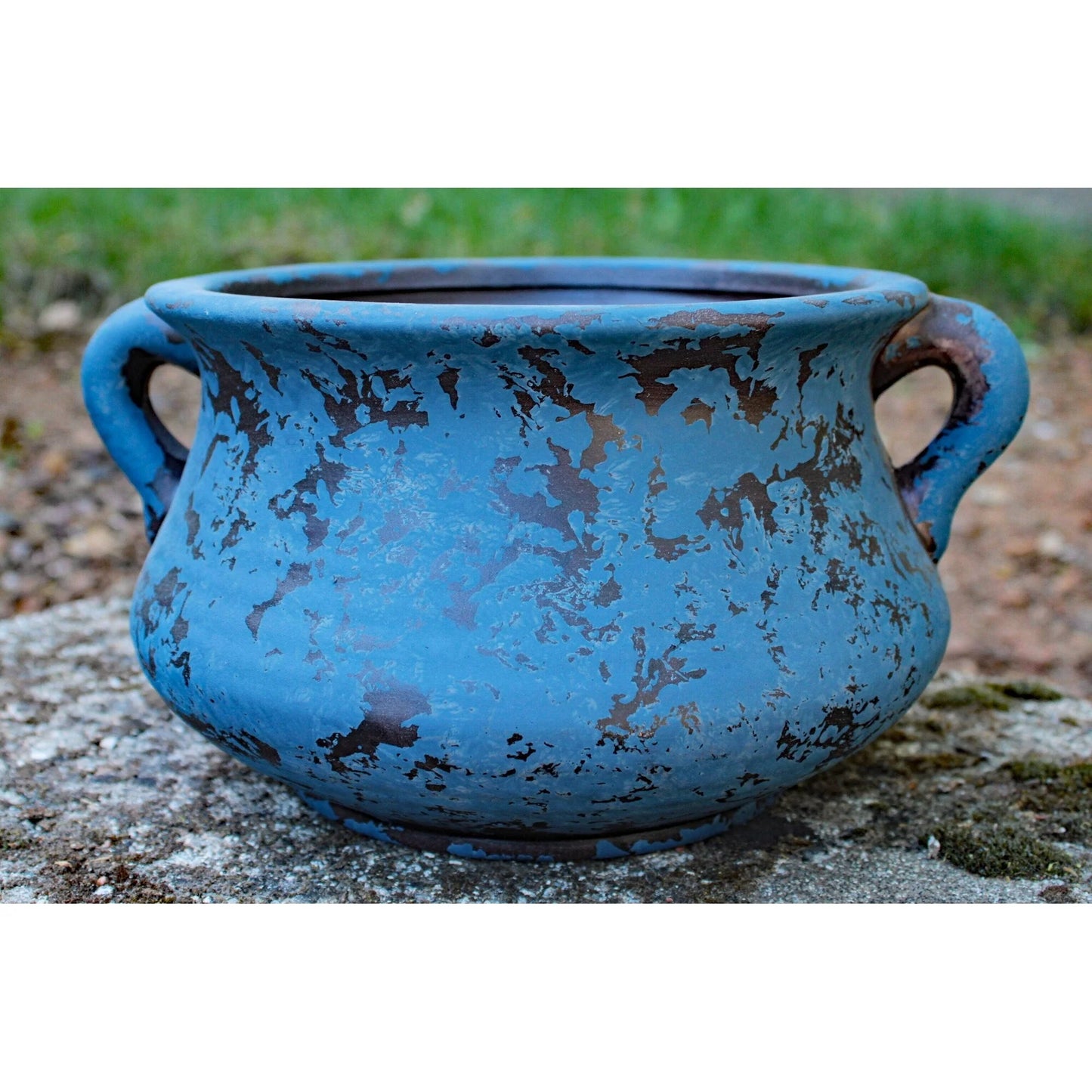 Egyptian Era Terracotta Planter in Blue,Green, Red, Purple in 2 sizes