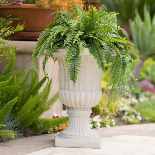 Antique White 26-inch Italian Urn Planter by Christopher Knight Home
