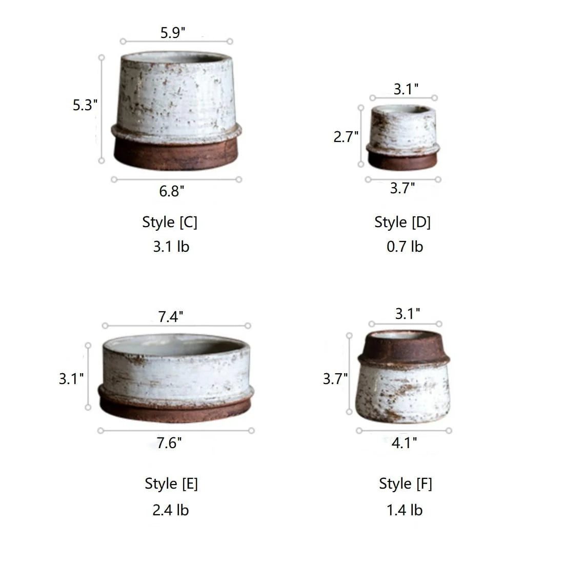 RusticReach Restoration Ceramic Planter Vase