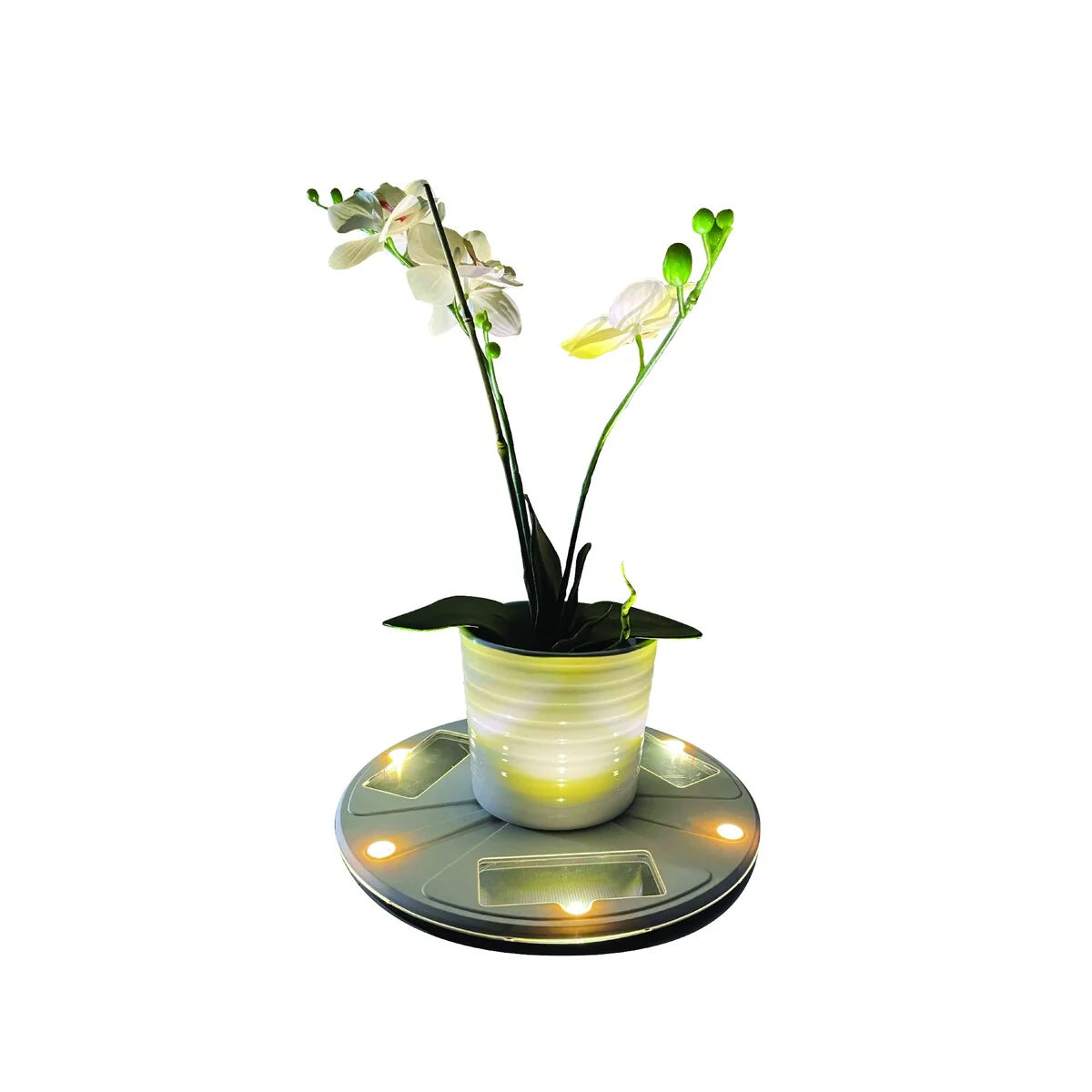 Gama Sonic Flower Decorative Planter Solar Uplight for Pot Base Stand
