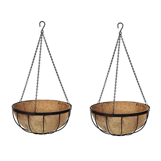 12"-14"-16" DreamPatio Hanging Basket Planter with Coconut Coir