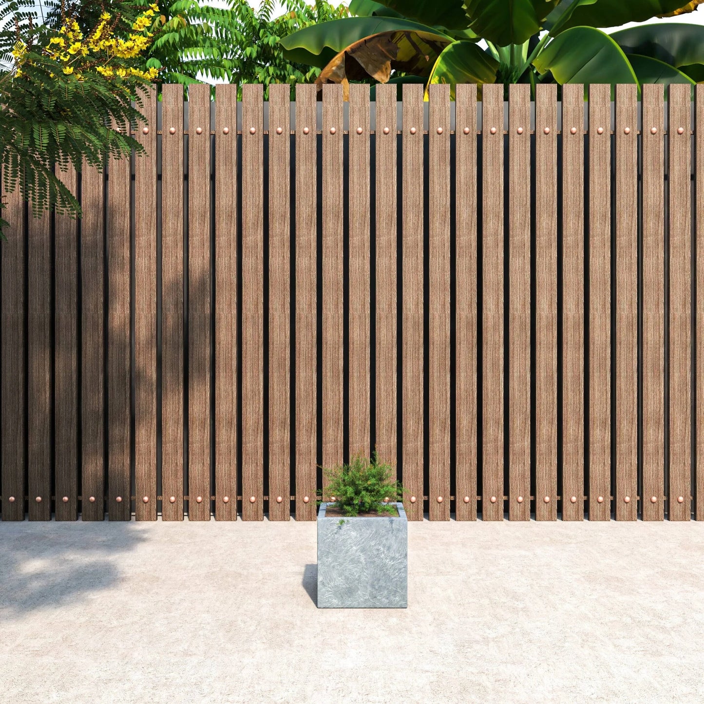 Fern Modern Square Fiberstone and MGO Clay Planter with Drainage for Indoor & Outdoor Home Office Patio Yard Decor