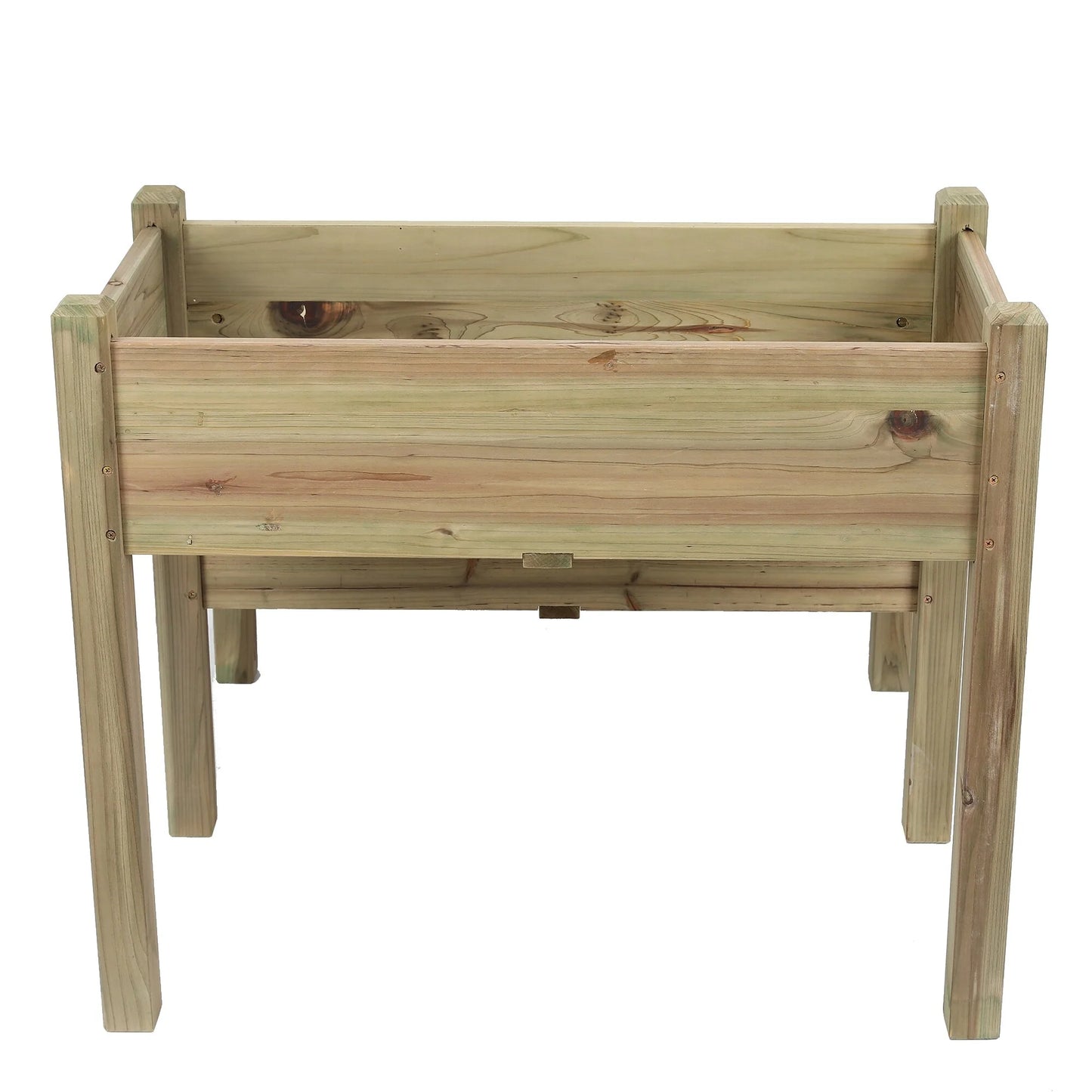 Brown Natural Wood 2-tier Raised Garden Bed Planter