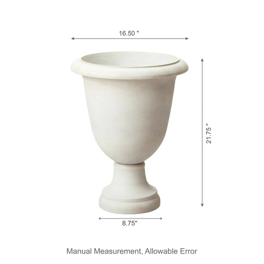 Glitzhome Modern Oversized Eco-Friendly PE Faux Terrazzo Urn Planter Porch Flowerpot (Set of 2/Set of 3)