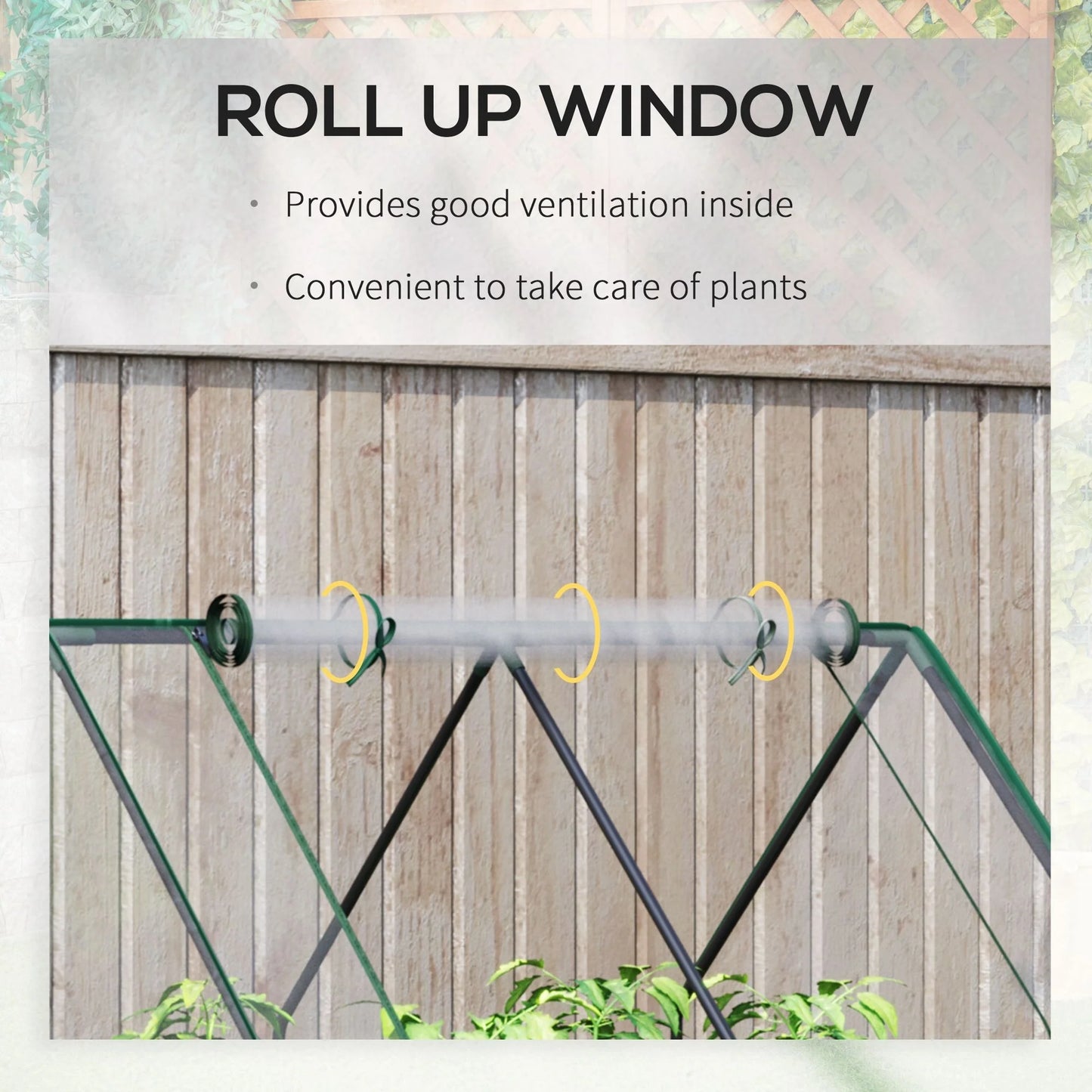 Outsunny Raised Steel Garden Bed with Greenhouse Cover - 50" L x 37.5" W x 36.25" H
