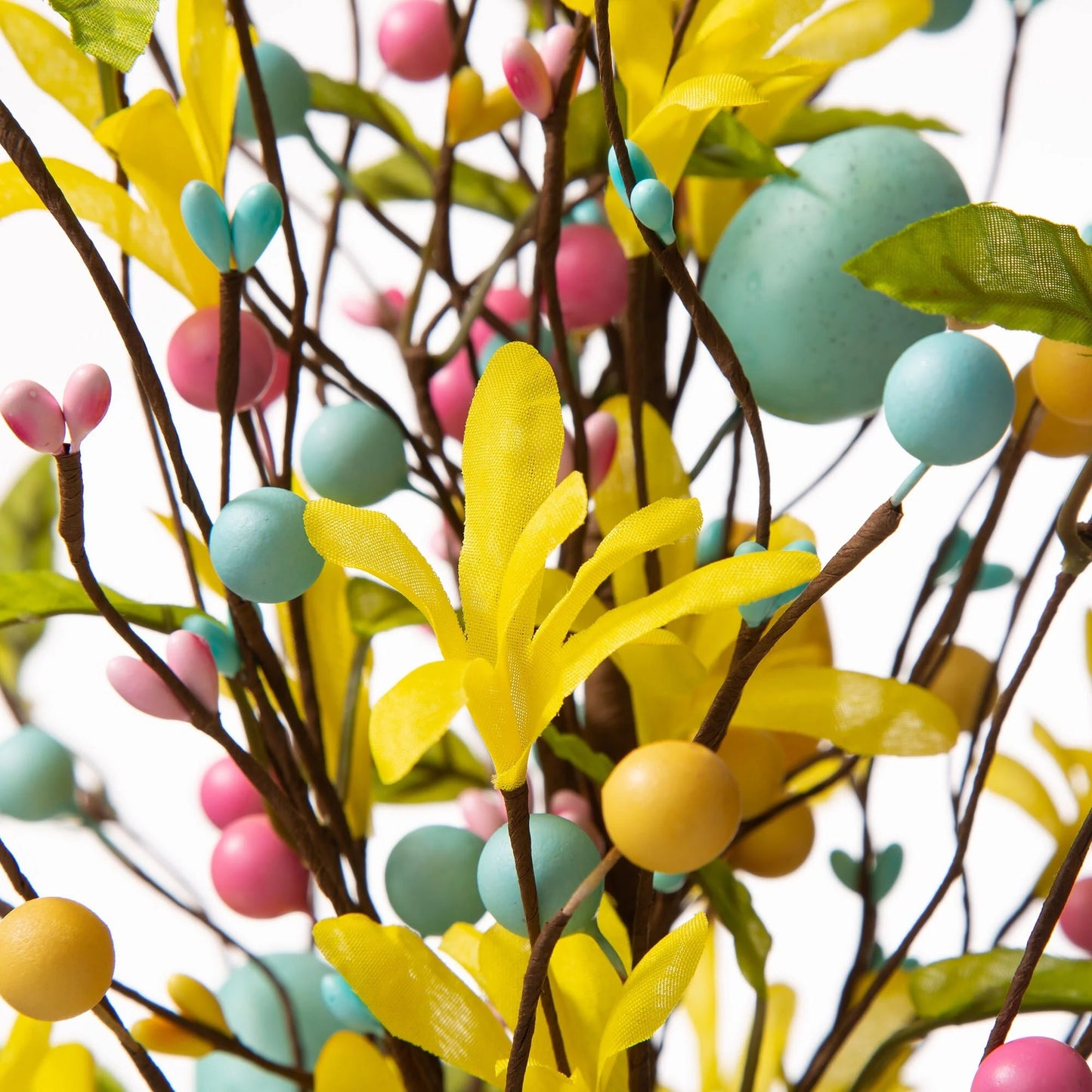 Glitzhome 18"H Easter Eggs Blossom Table Tree Spring Artificial Plants Centerpieces