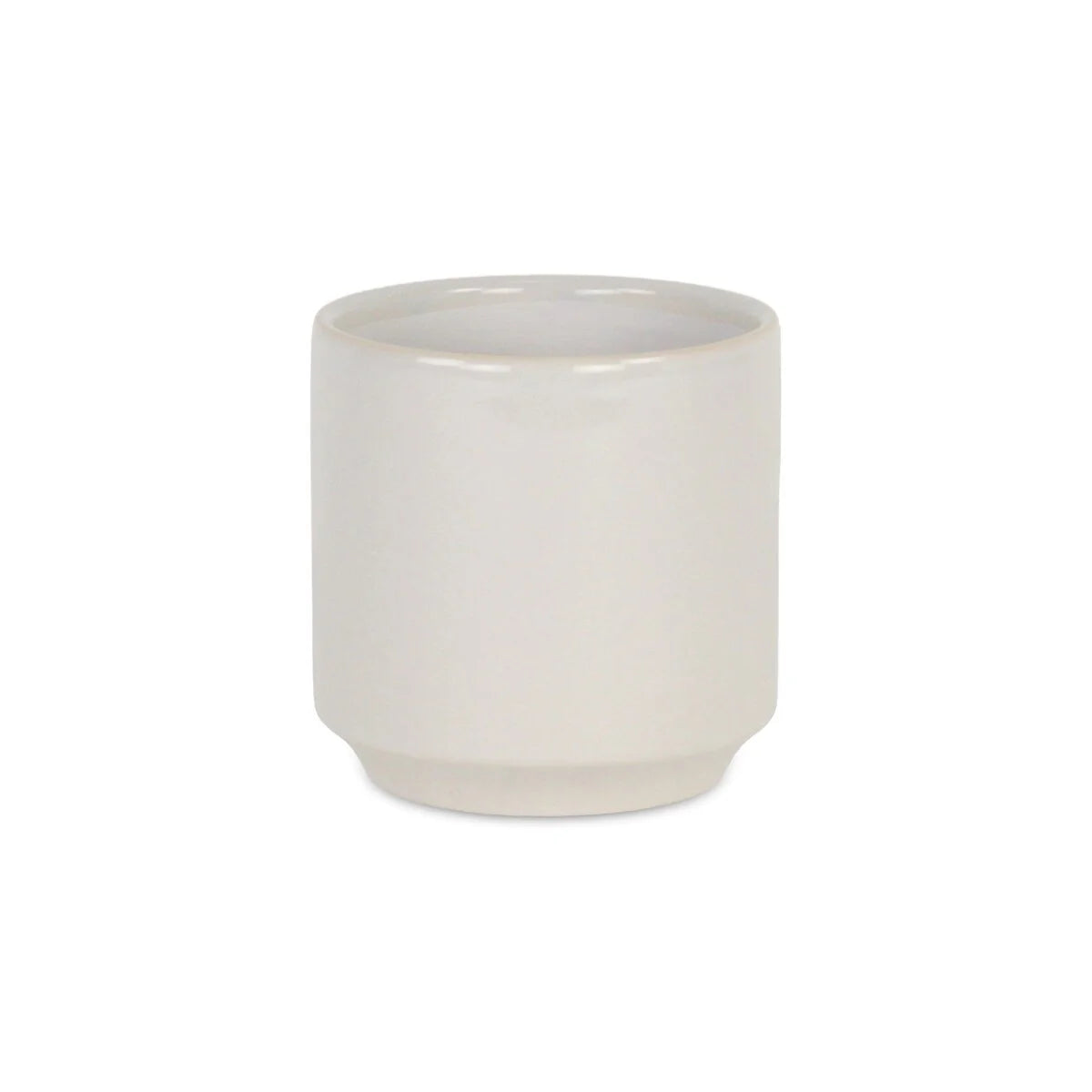 Elegora Straight Side Solid Color Ceramic Pot - Off White