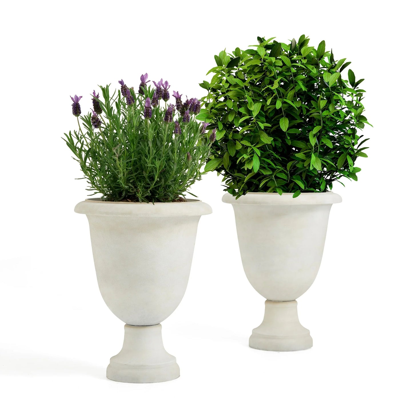 Glitzhome Modern Oversized Eco-Friendly PE Faux Terrazzo Urn Planter Porch Flowerpot (Set of 2/Set of 3)