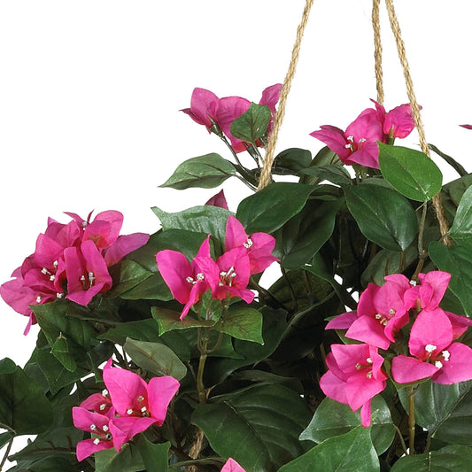 Bougainvillea Silk Plant Hanging Basket - Green