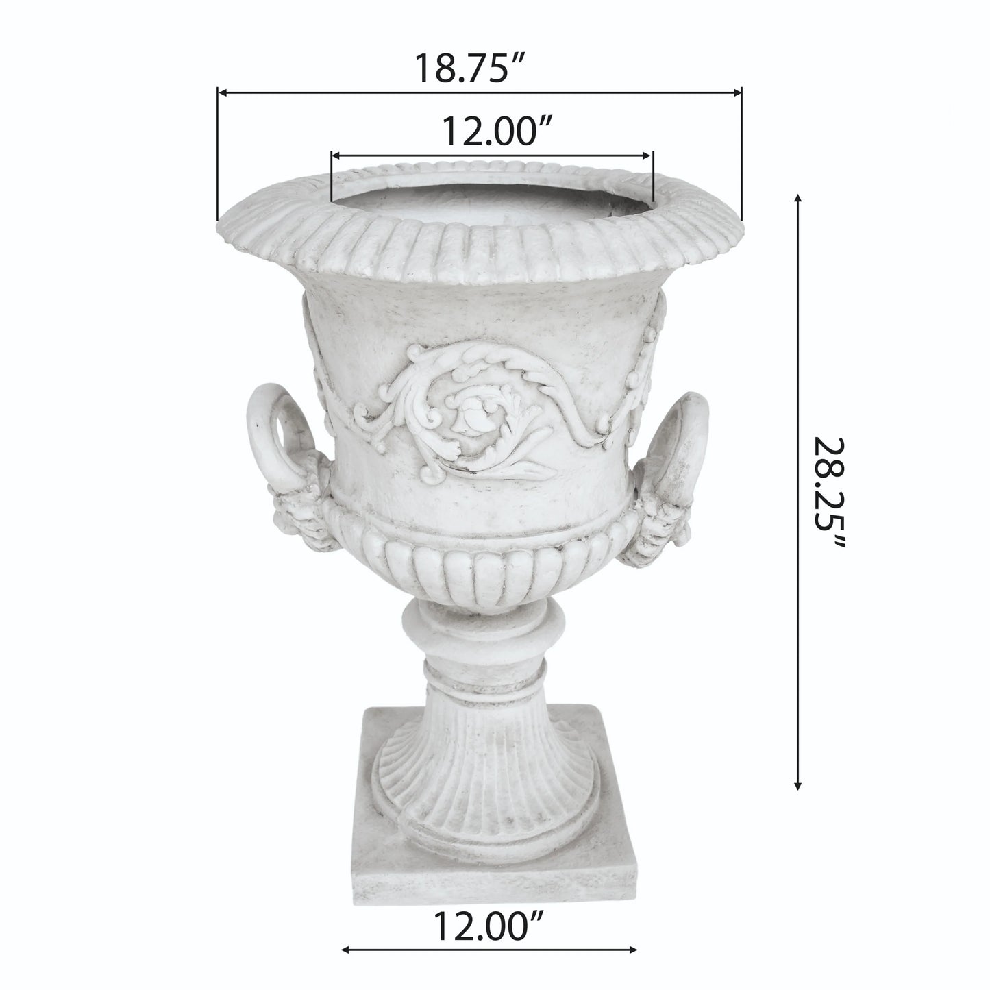Adonis Roman Botanical Lightweight Concrete Chalice Garden Urn Planter by Christopher Knight Home