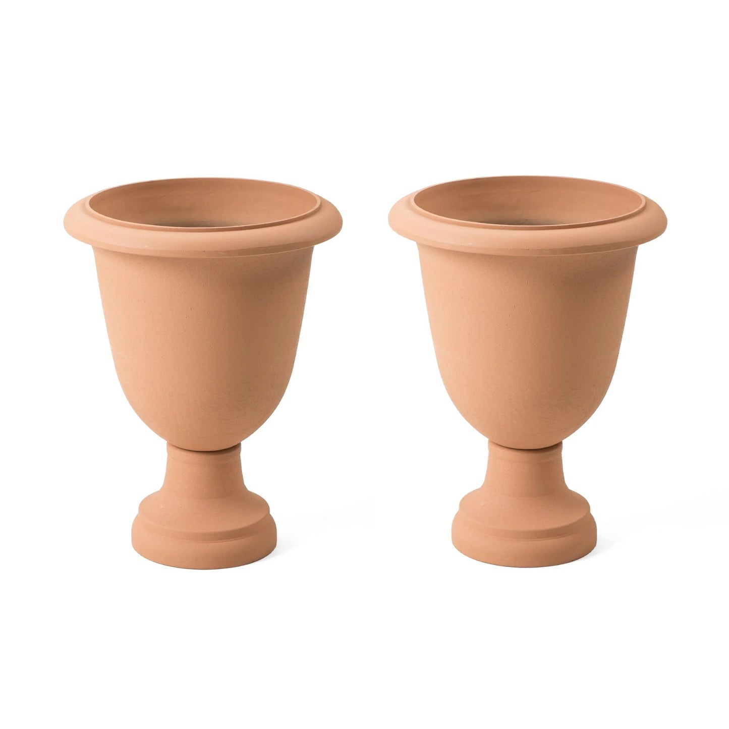 Glitzhome Modern Oversized Eco-Friendly PE Faux Terrazzo Urn Planter Porch Flowerpot (Set of 2/Set of 3)