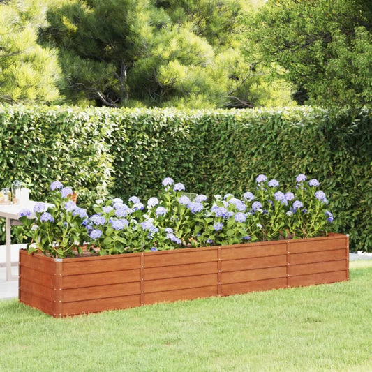 vidaXL Garden Raised Bed Outdoor Patio Backyard Planter Rusty Corten Steel