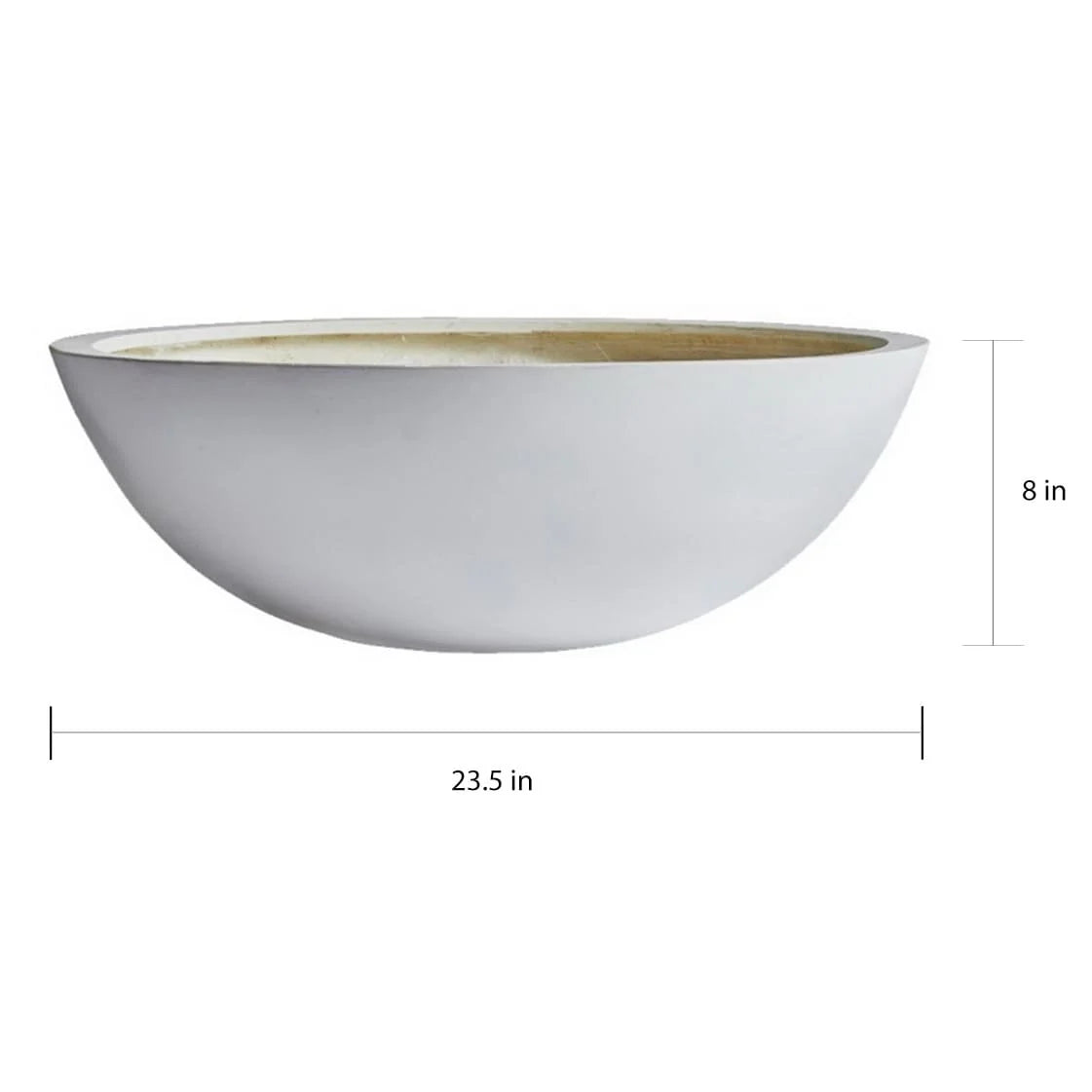 DreamPatio Los Angeles 1-piece Fiberstone Succulent Bowl Planter