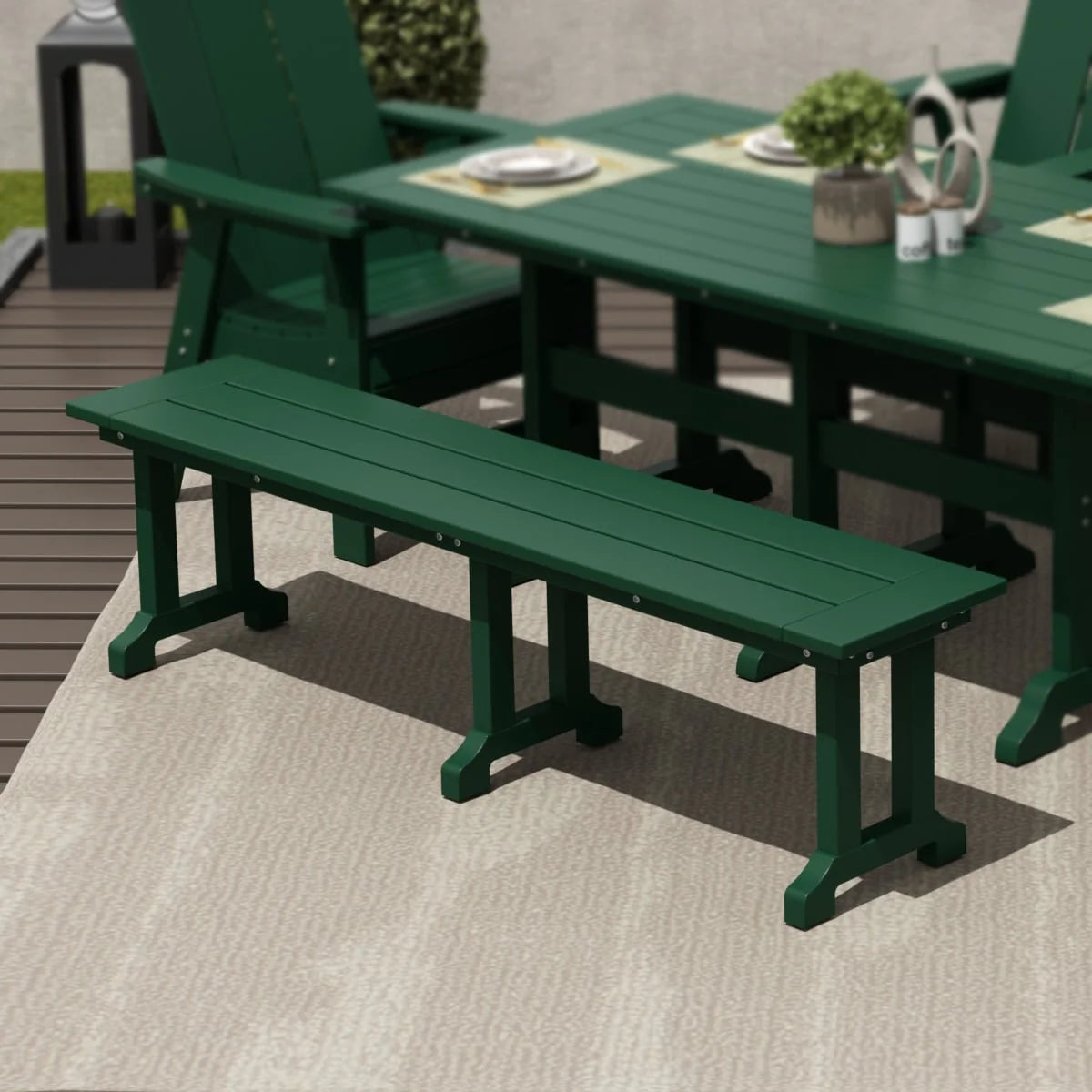 Polytrends Laguna Hdpe All Weather Outdoor Patio 65" Bench